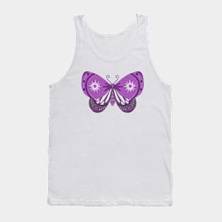 Purple Moth with Stars Tank Top